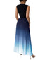 Women's Wedding Guest Ombre Pleated Sleeveless Midi Dress