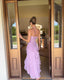 Women's Wedding Guest Ruffle Halter Maxi Dress Formal Gown