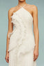 Women's Wedding Guest Ruffle Halter Maxi Dress Formal Gown