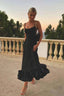 Women's Wedding Guest Ruffle Hem Cami Midi Dress