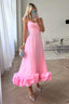 Women's Wedding Guest Ruffle Hem Cami Midi Dress
