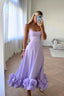Women's Wedding Guest Ruffle Hem Cami Midi Dress
