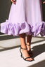Women's Wedding Guest Ruffle Hem Cami Midi Dress