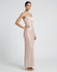 Women's Wedding Guest Sequin Strapless Column Maxi Dress