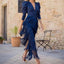 Women's Wedding Guest V-Neck Long Sleeve Formal Maxi Dress