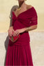 Women's Wedding Guest V-Neck Wrap Maxi Dress
