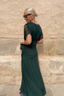Women's Wedding Guest V-Neck Wrap Maxi Dress