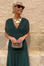 Women's Wedding Guest V-Neck Wrap Maxi Dress