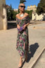 Women's Wedding Guest V-Neck Wrap Maxi Dress