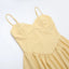 Women's Wedding Guest Yellow A-Line Corset Sweetheart Midi Dress