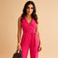 Women's Wide Leg Wrap Summer Jumpsuit