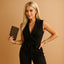 Women's Wide Leg Wrap Summer Jumpsuit