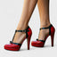 Women's T-Strap with Bow Detail Heels