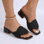 Women's Chic Block Heel Slip On Sandals