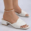 Women's Chic Block Heel Slip On Sandals