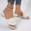 Women's Chic Block Heel Slip On Sandals