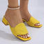 Women's Chic Block Heel Slip On Sandals