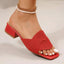 Women's Chic Block Heel Slip On Sandals