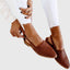 Women's Relaxed Woven Pointed Toe Backless Summer Mule Flats