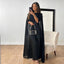 Women's Elegant Wedding Guest Cape Maxi Dress