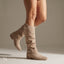 Comfortable Knee High Faux Suede Boots for Women