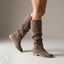 Comfortable Knee High Faux Suede Boots for Women