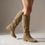 Comfortable Knee High Faux Suede Boots for Women