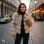 Cropped Faux Fur Jacket for Women