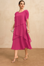 Women's Classic Flared Tiered Midi Dress