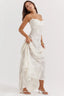 Women's Flowy Open Back Adjustable Straps Long Summer Dress