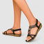 Women's Bohemian Red T-Strap Sandals