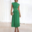 Women's Sleeveless Mock Neck Side Cutouts Maxi Dress