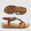 Women's Bohemian Red T-Strap Sandals