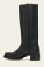 Women's Classic Knee-High Round-Toe Block-Heel Western Boots